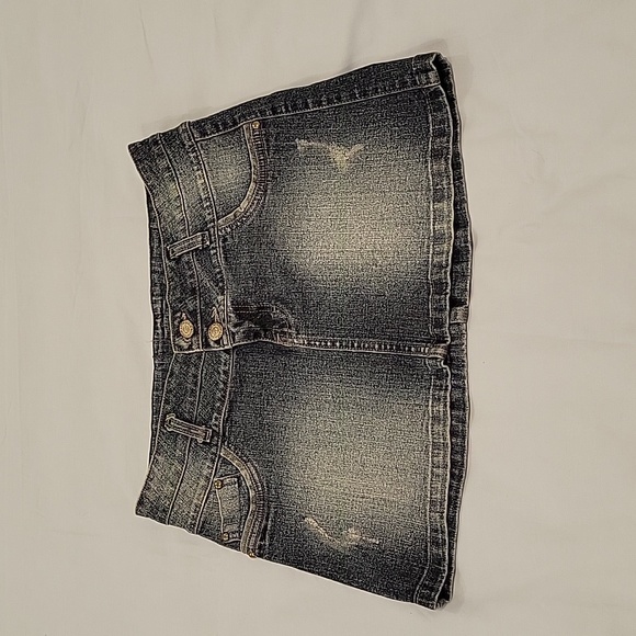 Women's Denim Mini Skirt Casual Blue Jean Skirts Stretch Size 30 - Picture 3 of 10